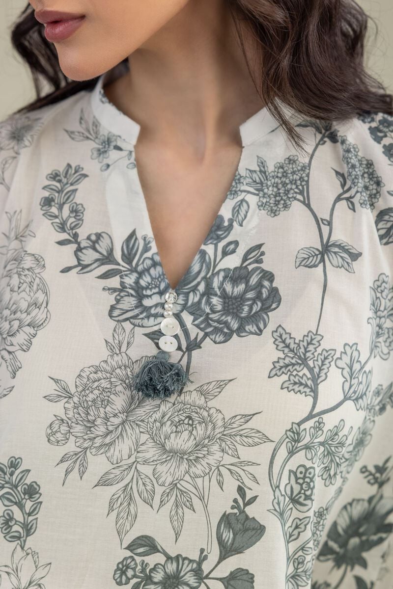Lawn V-Neck Kurta