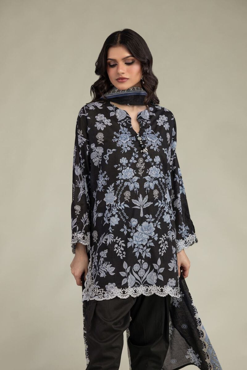 Black Lawn Kurta