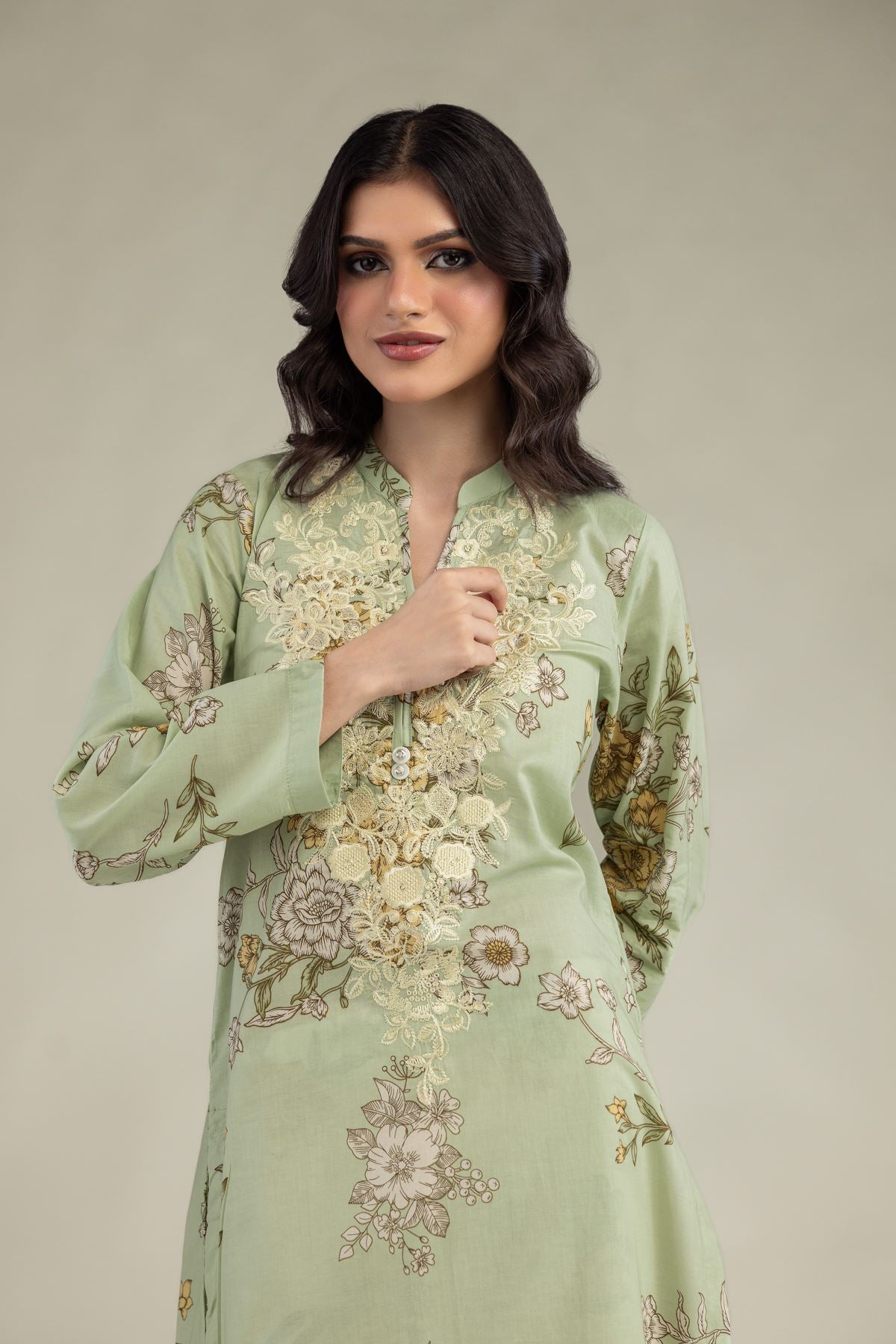 Lawn Floral Kurta