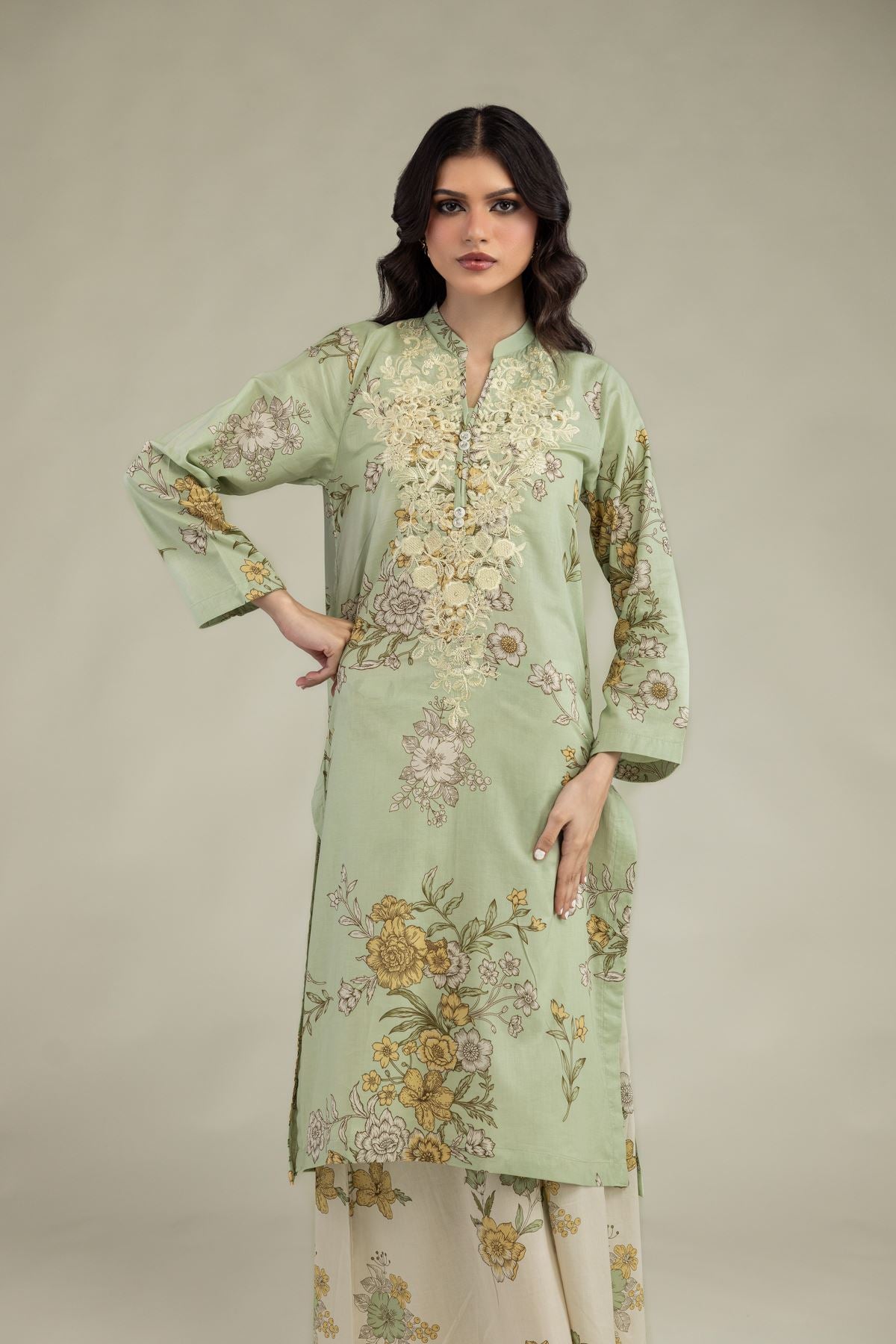 Lawn Floral Kurta