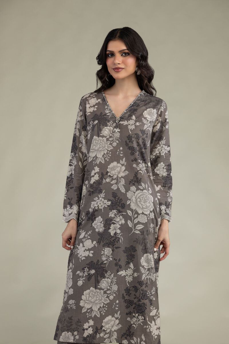 Gray Lawn Kurta