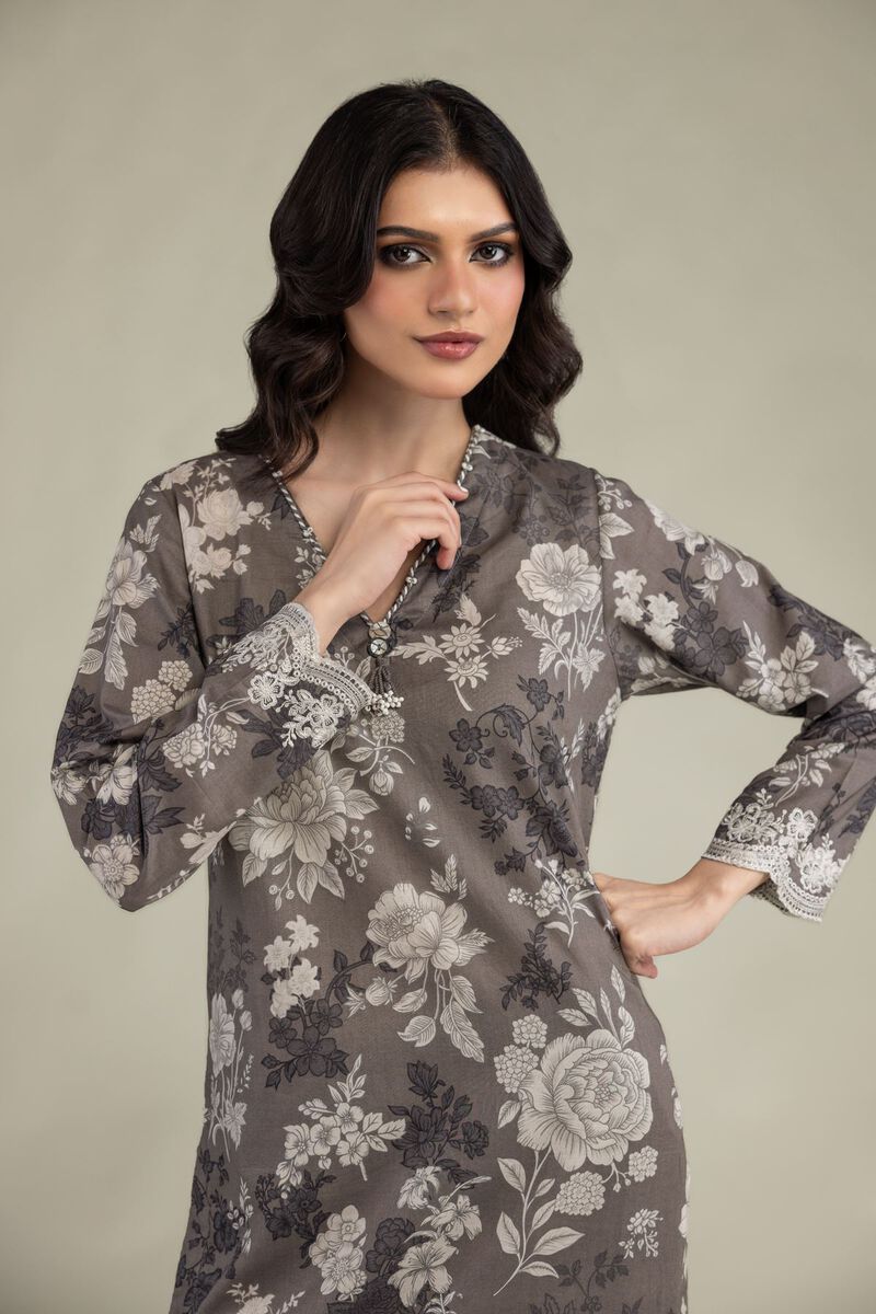 Gray Lawn Kurta