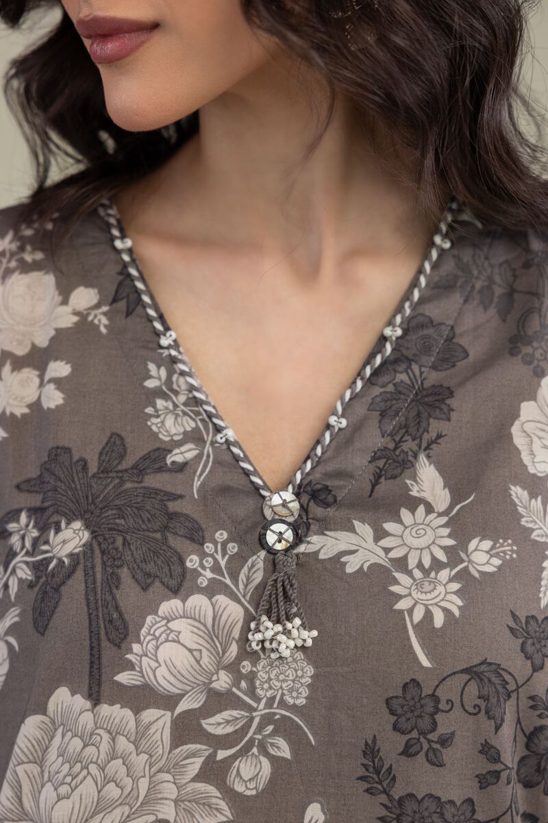 Gray Lawn Kurta