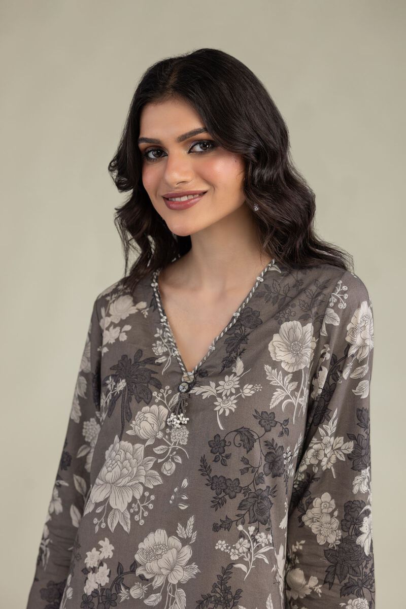 Gray Lawn Kurta