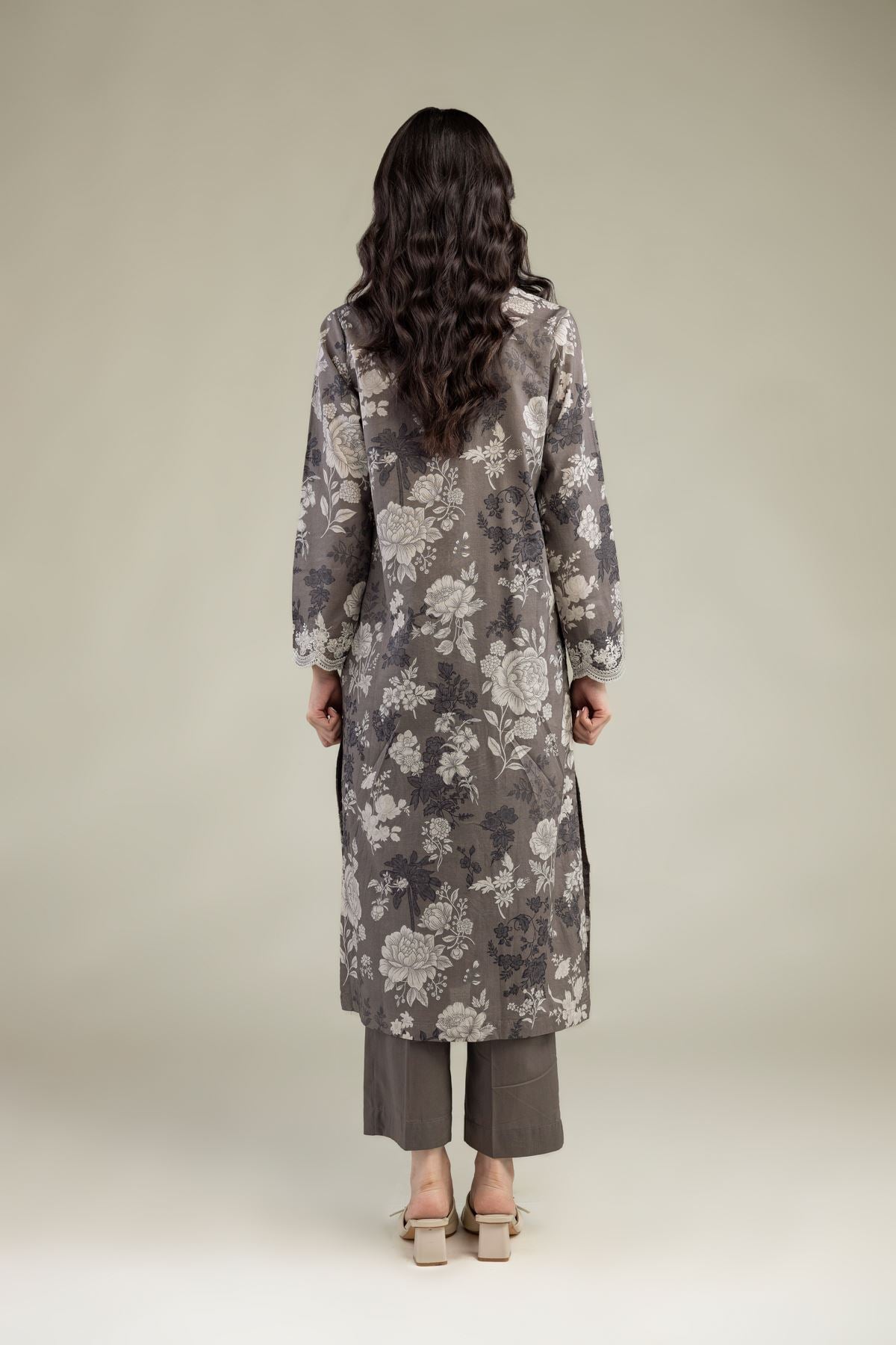 Gray Lawn Kurta