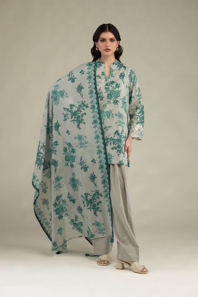 Gray Solid Shalwar