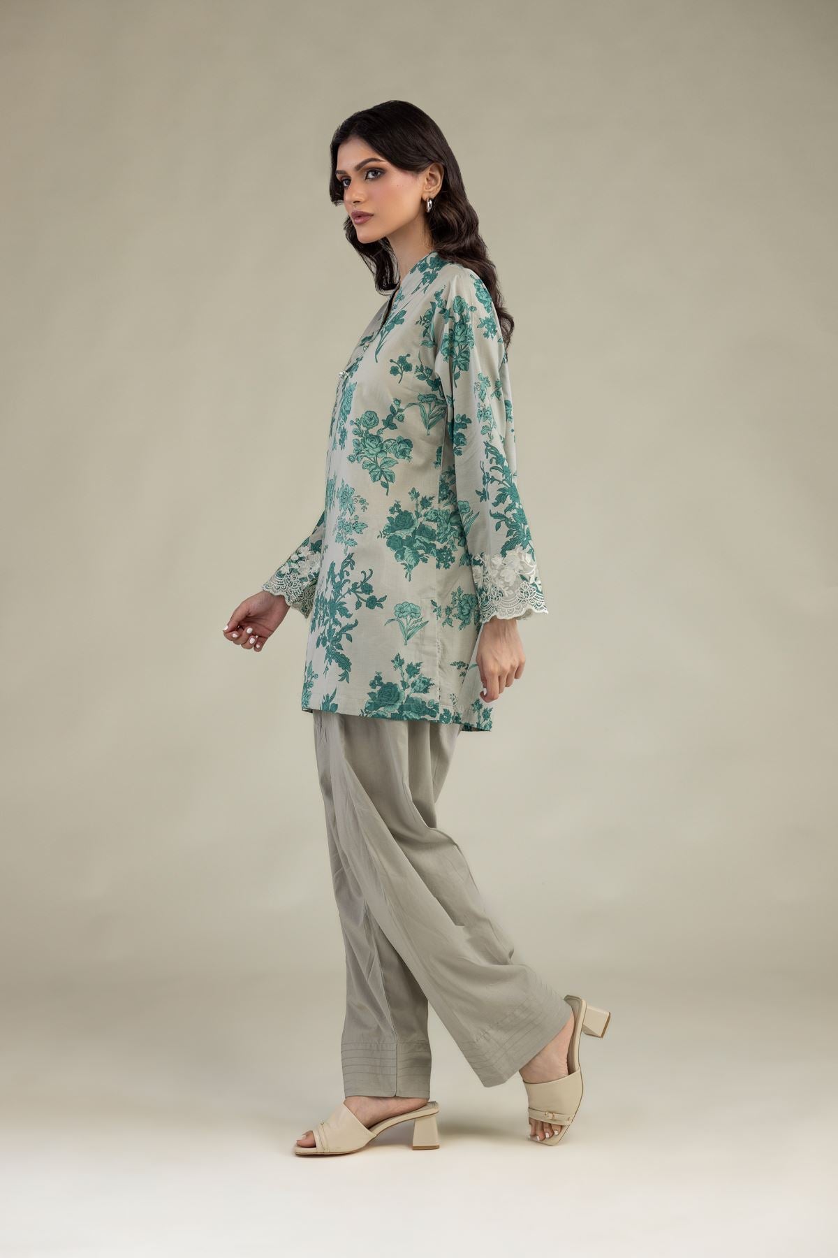 Gray Solid Shalwar