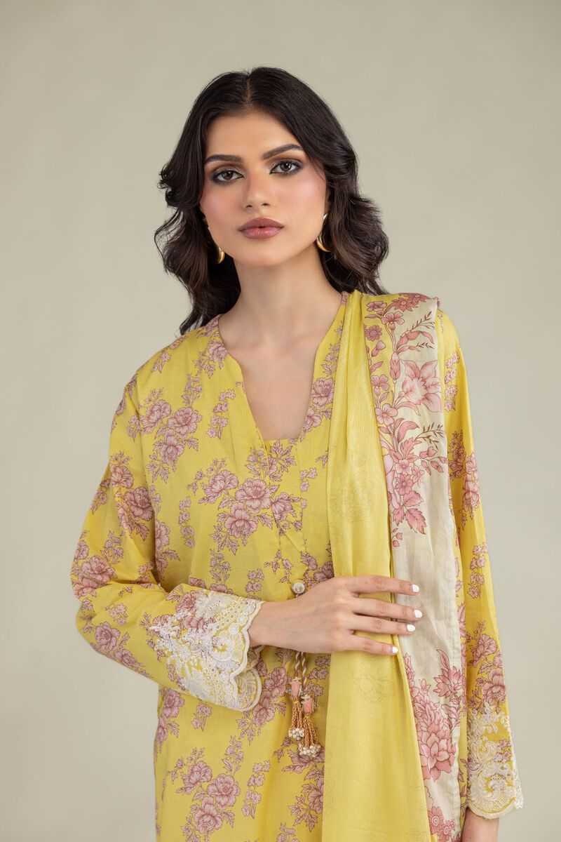 Lawn Floral Dupatta