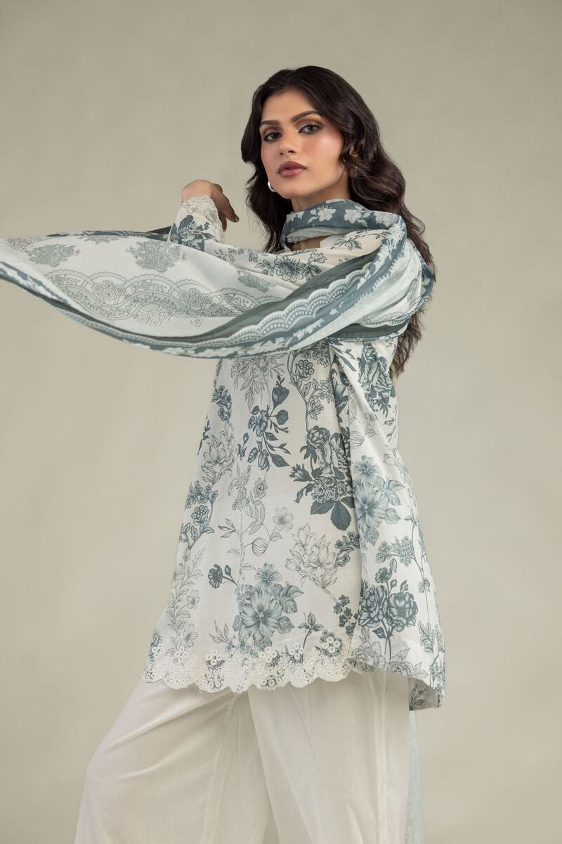 Floral Lawn Dupatta