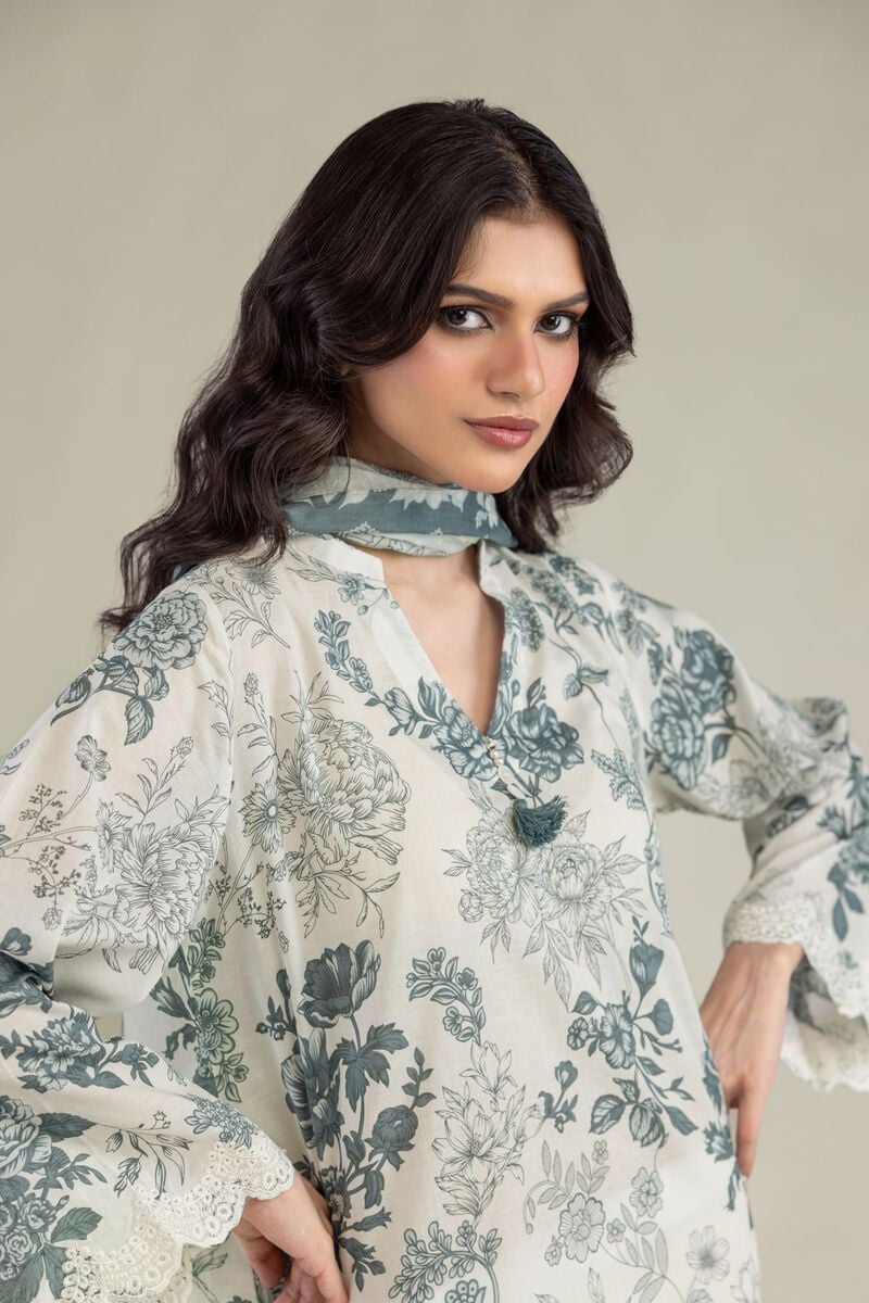 Floral Lawn Dupatta