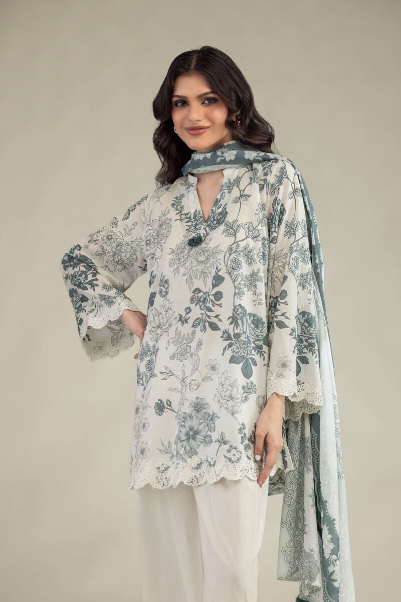 Floral Lawn Dupatta