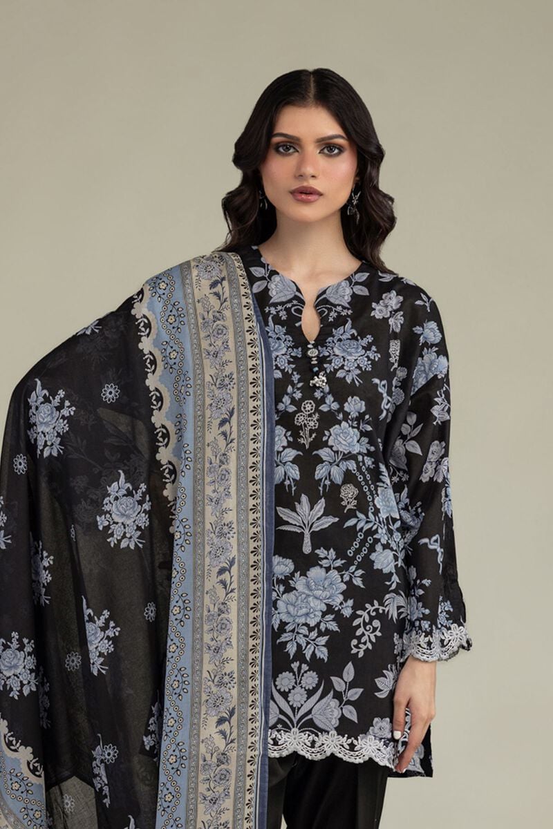 Black Lawn Dupatta