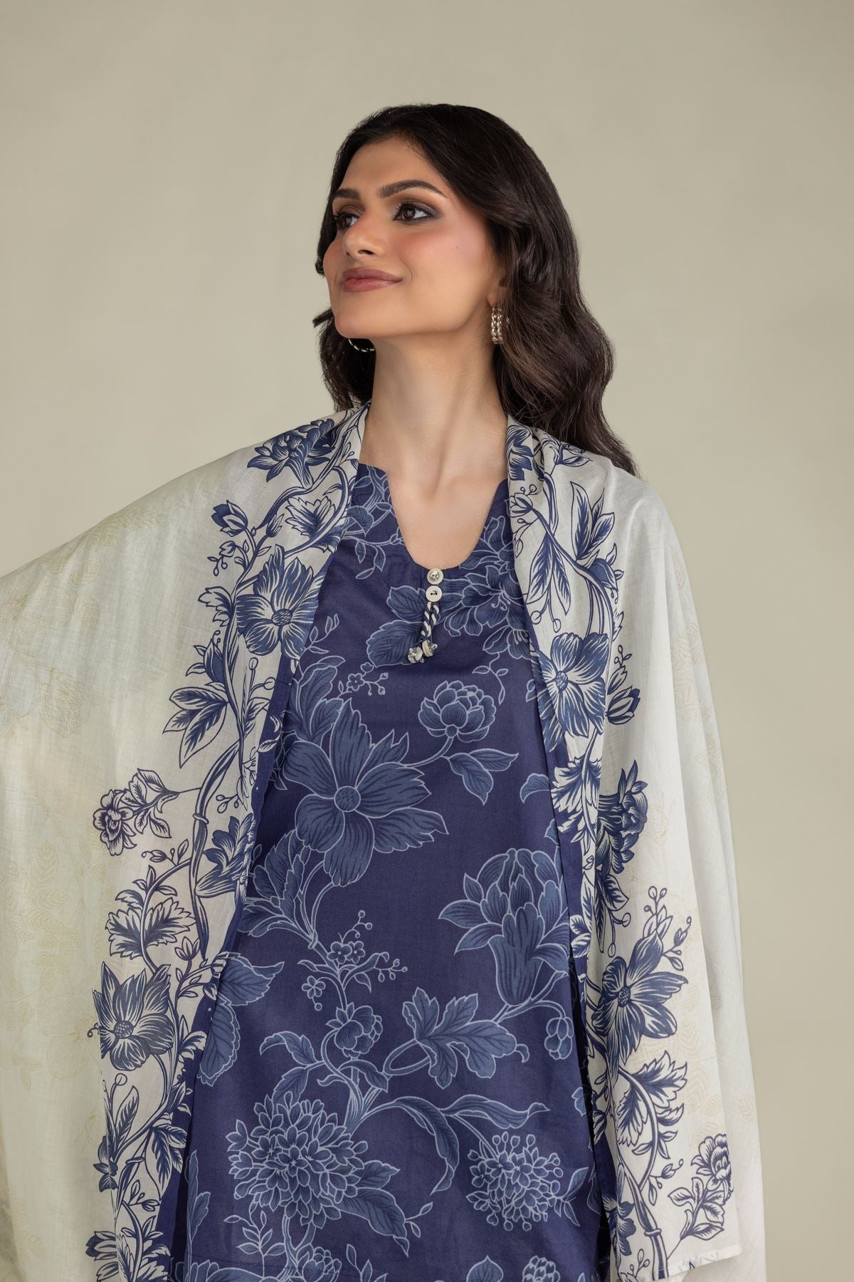 Lawn Floral Dupatta 