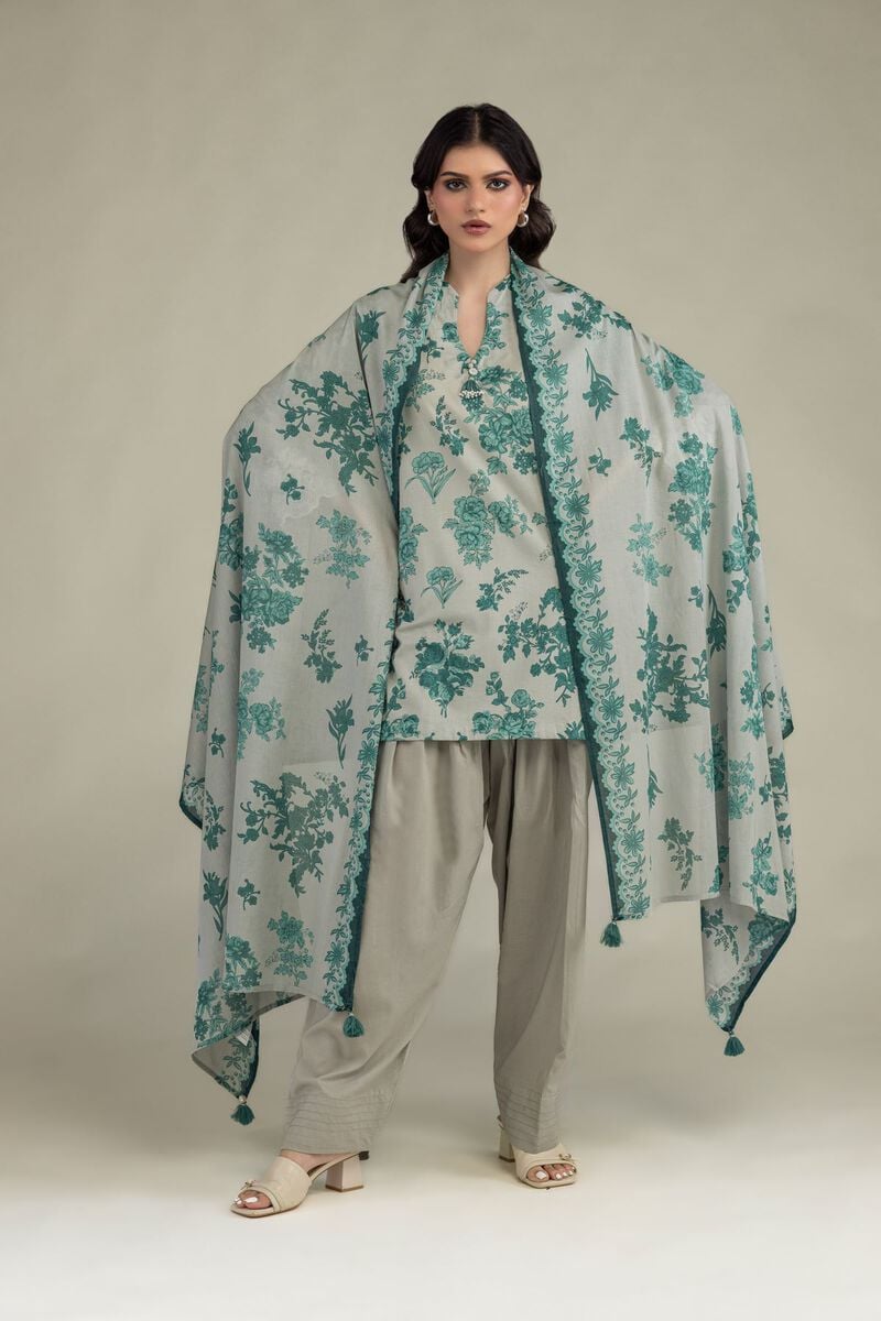 Floral Lawn Dupatta