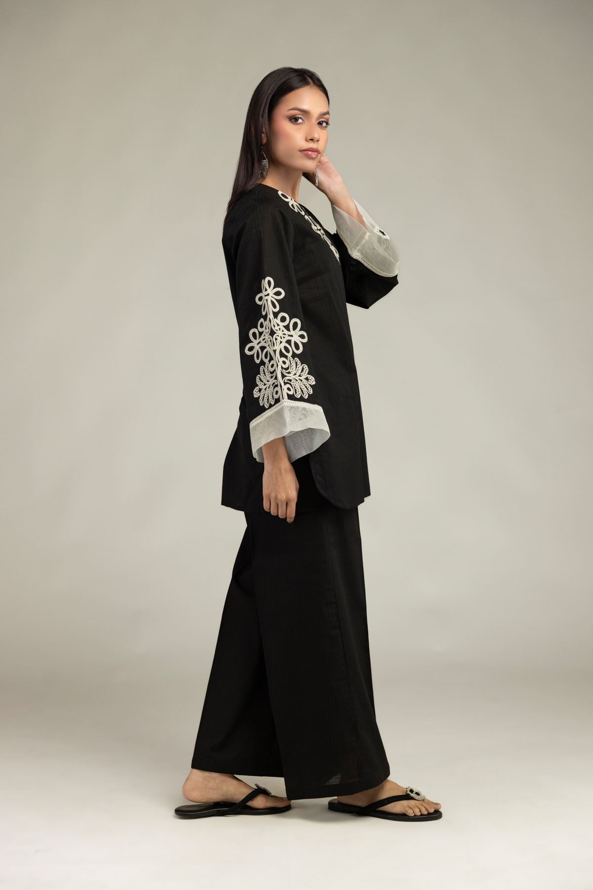 Black Cotton Pants