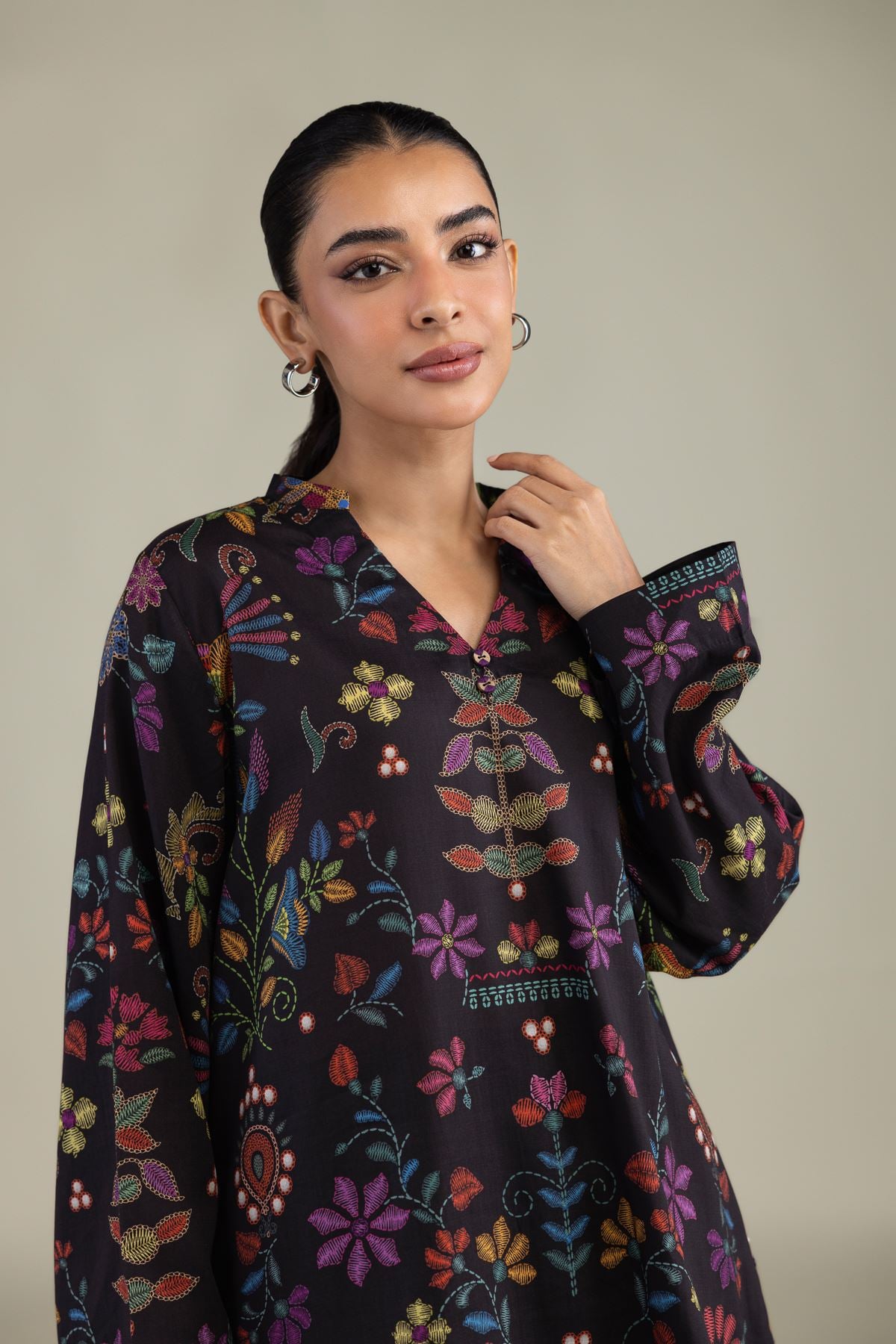 Solid Black Shalwar