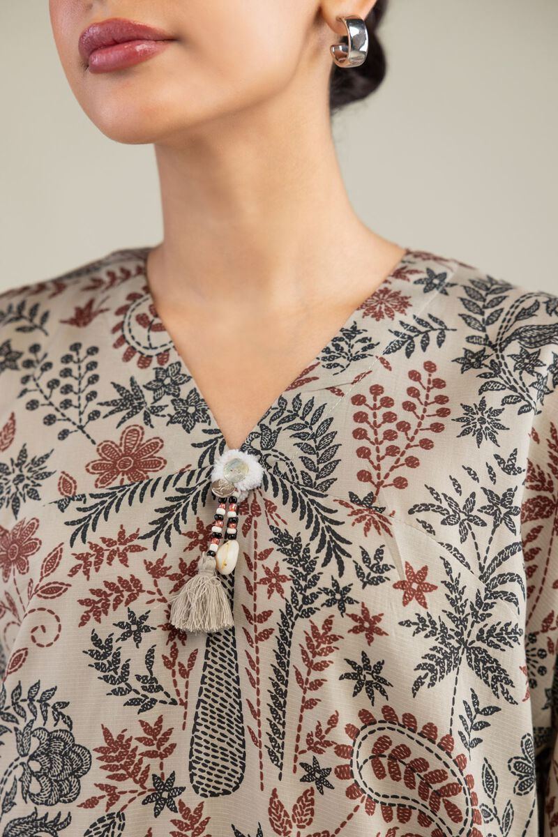 Long Floral Kurta
