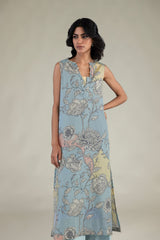 Floral Sleeveless Kurta
