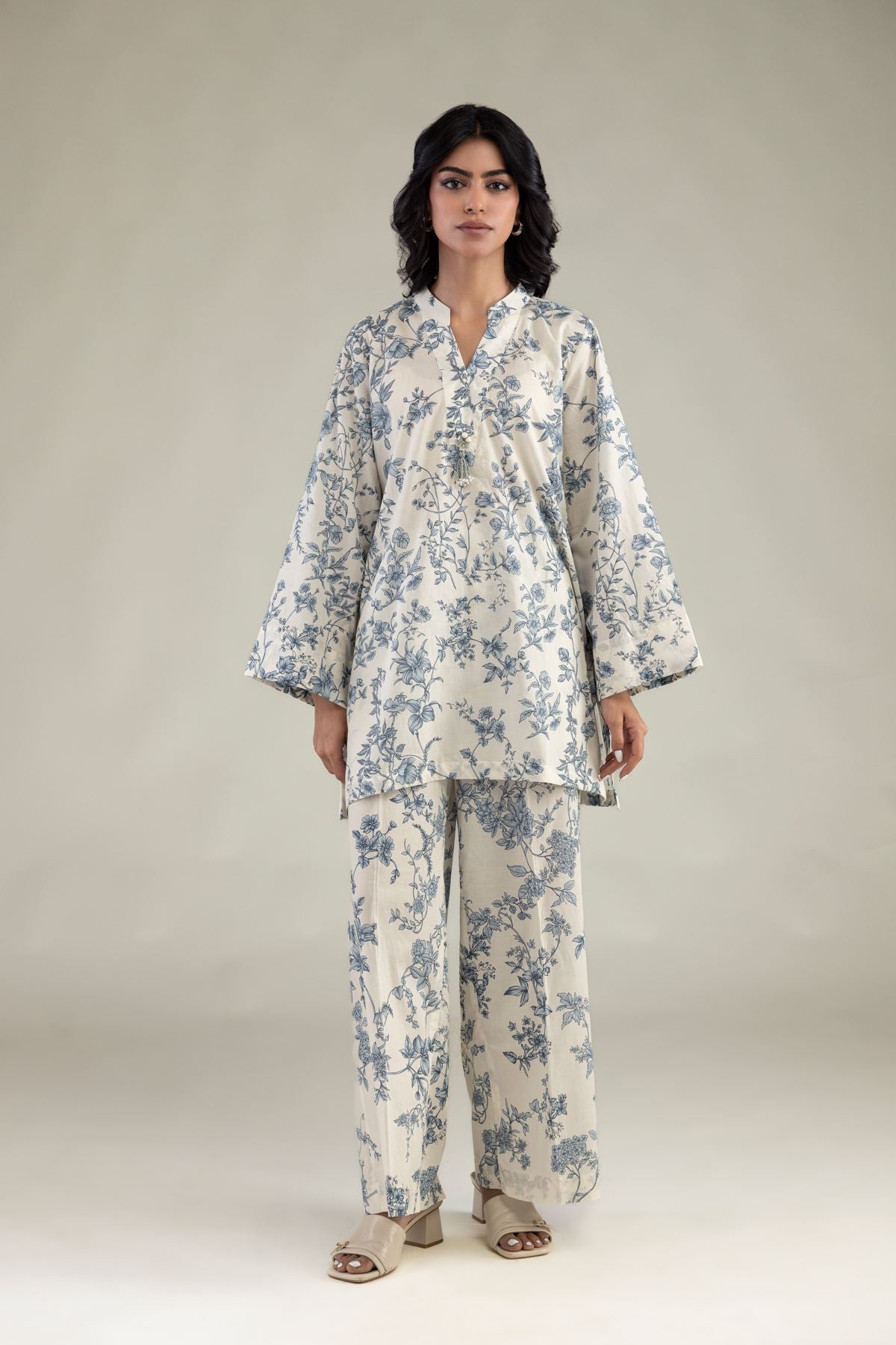 Short Floral Kurta