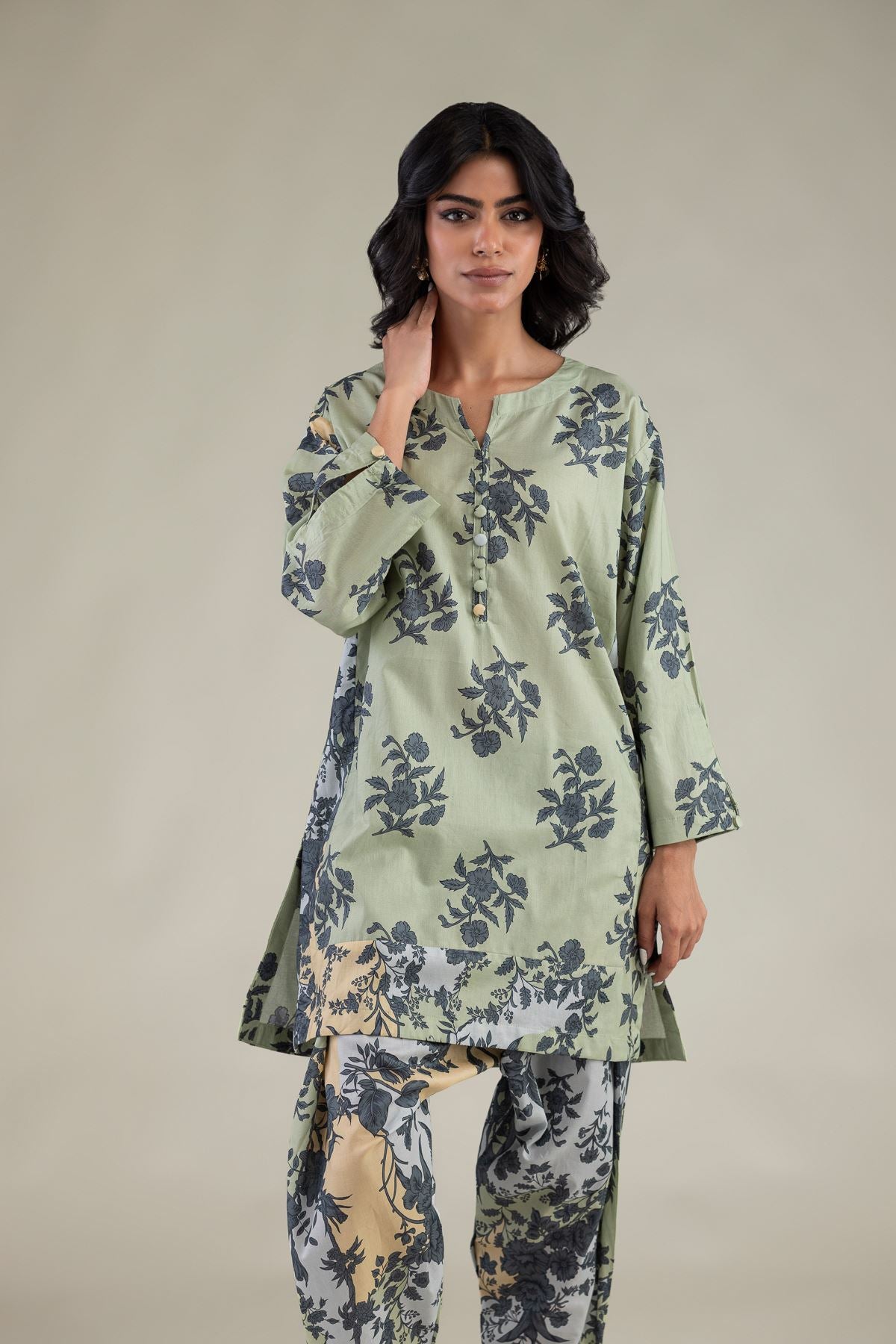 Floral Short Kurta