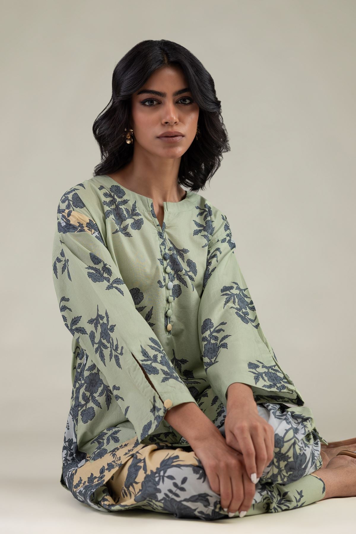 Floral Short Kurta