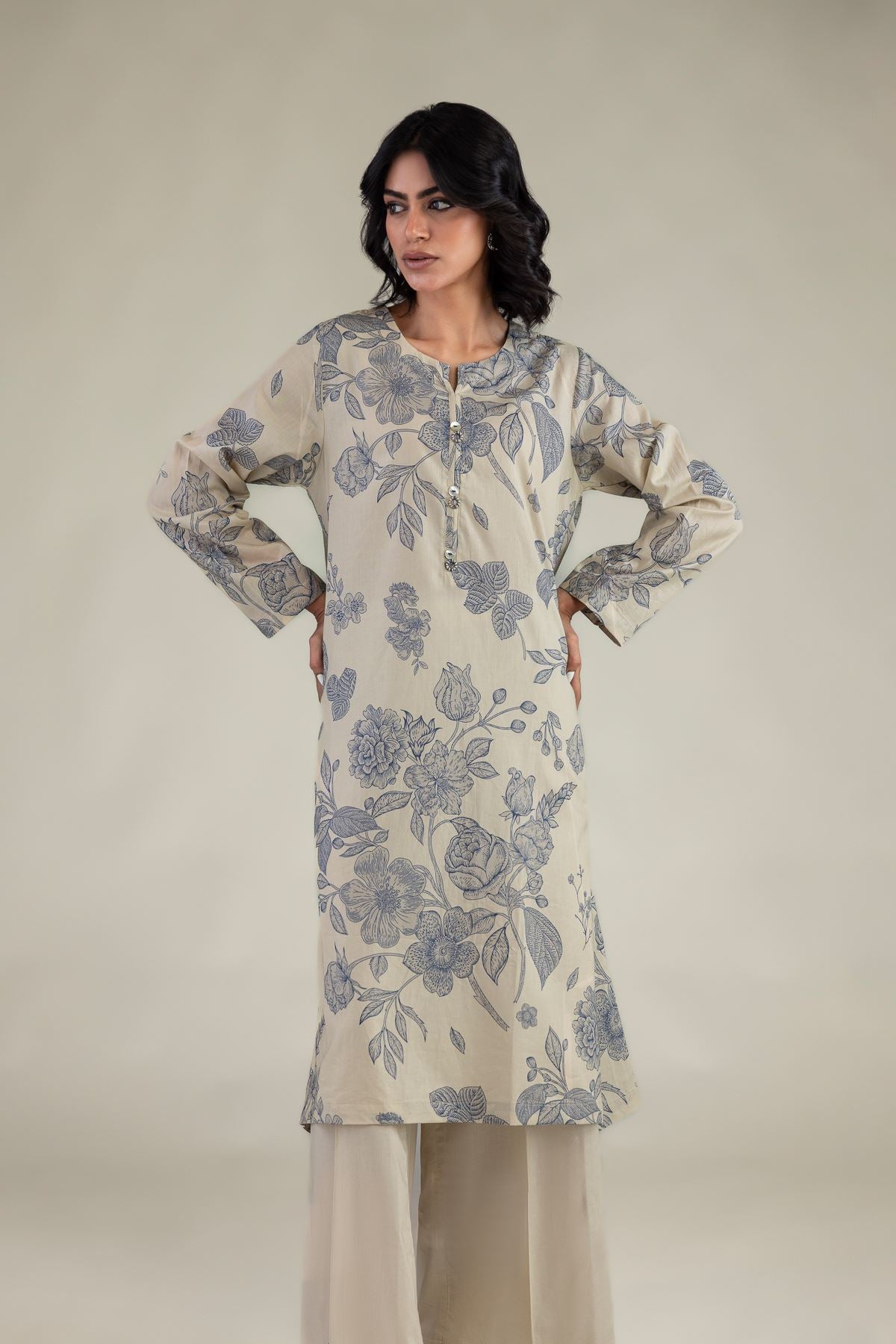 Floral Longline Kurta