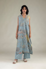 Floral Sleeveless Kurta
