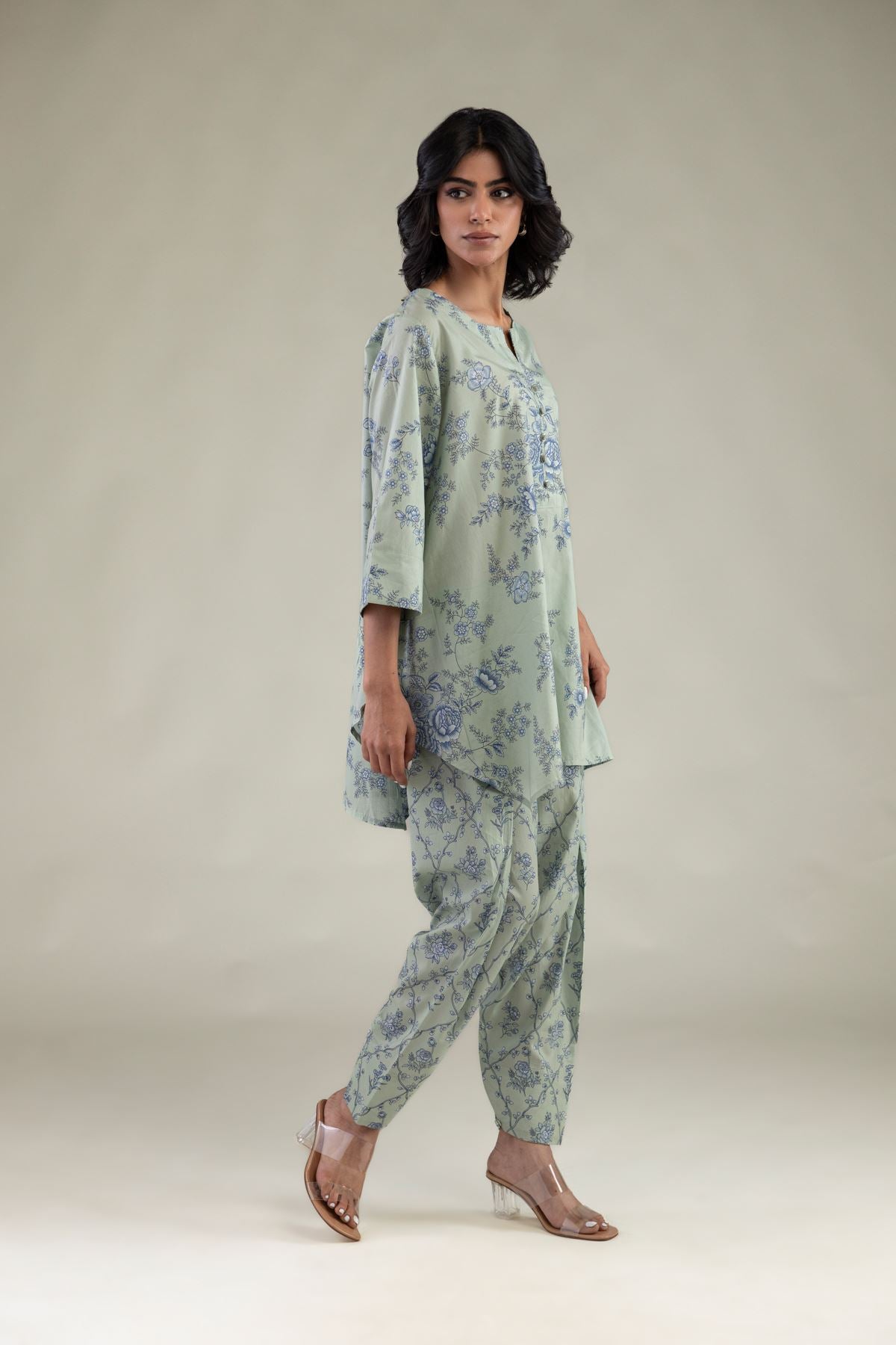 Floral Mint Shalwar