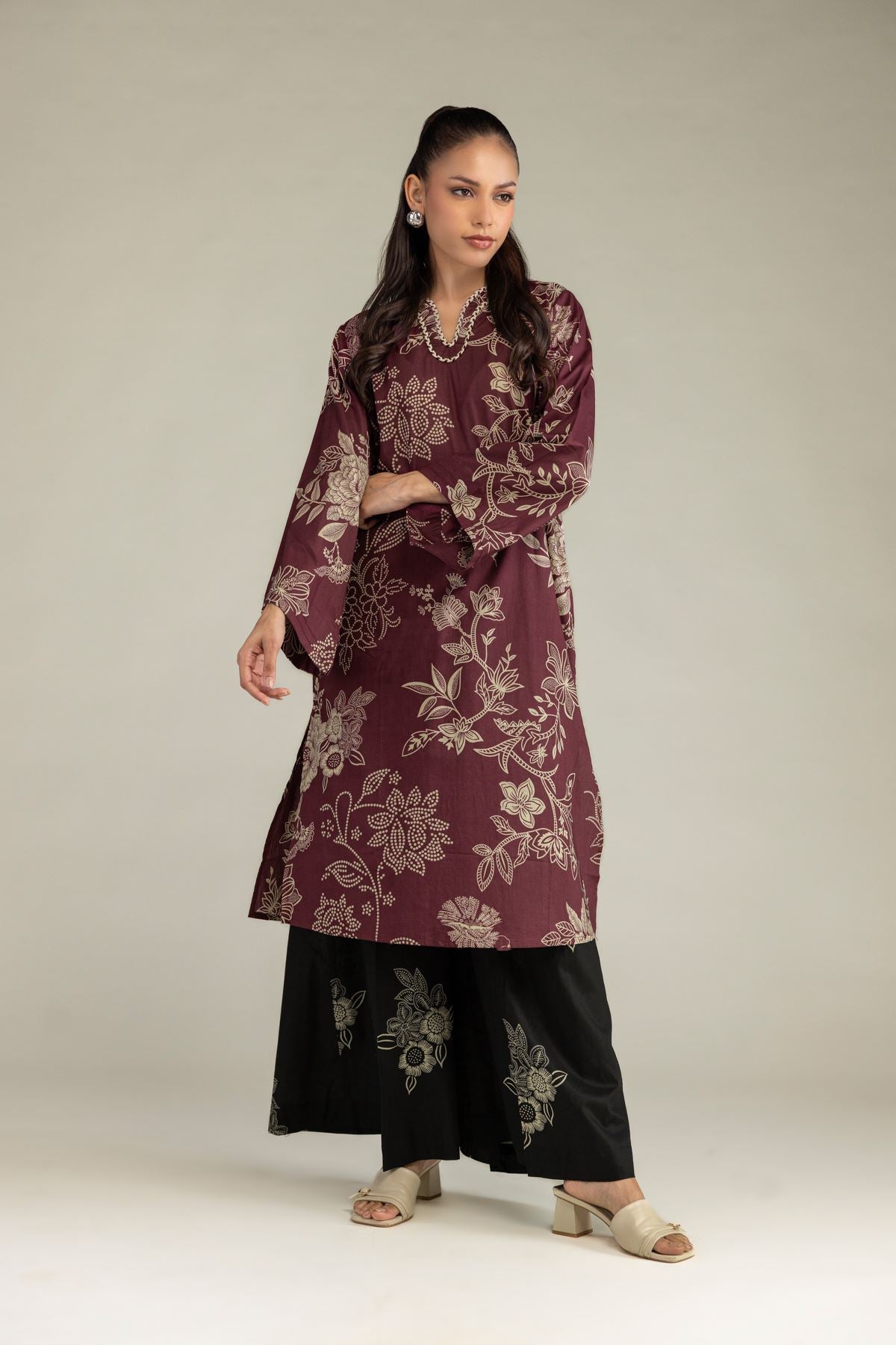 Cambric Floral Kurta