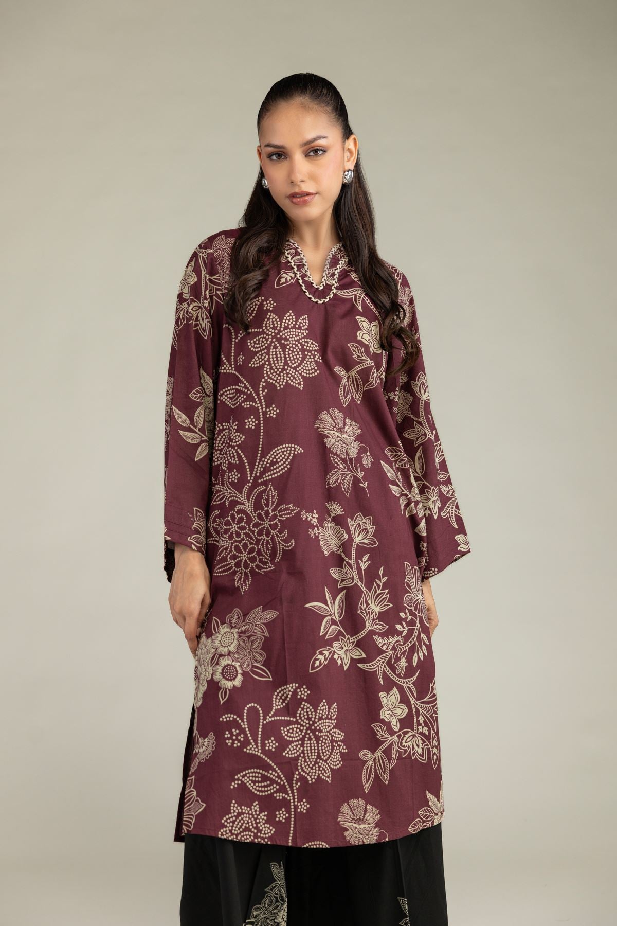 Cambric Floral Kurta
