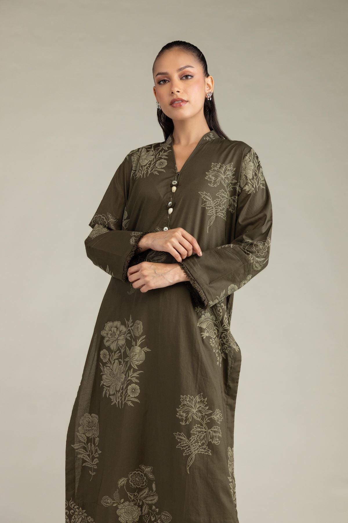 Longline Floral Kurta