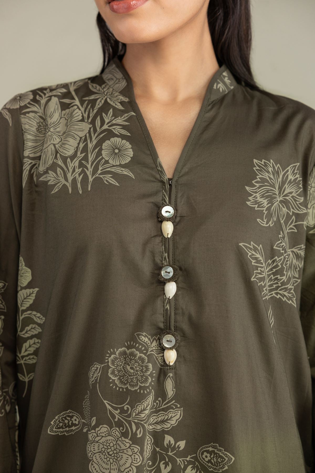 Longline Floral Kurta