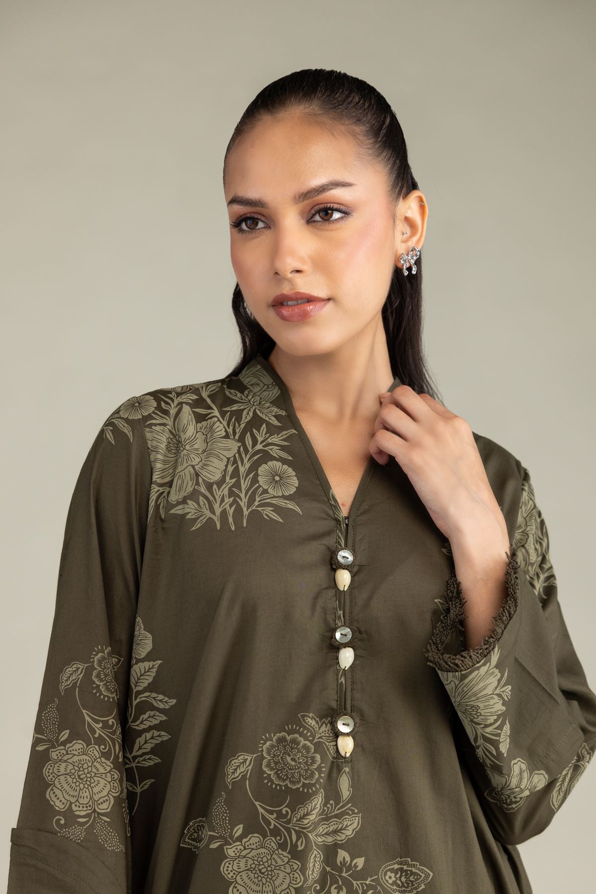 Longline Floral Kurta
