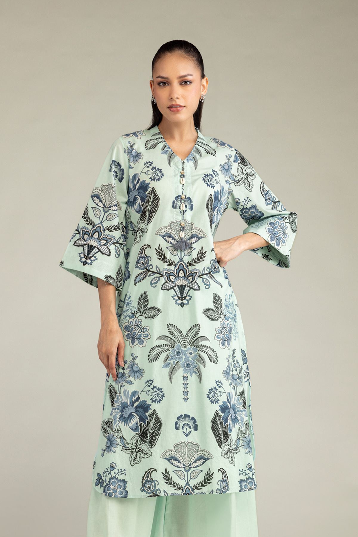 Floral Cambric Kurta