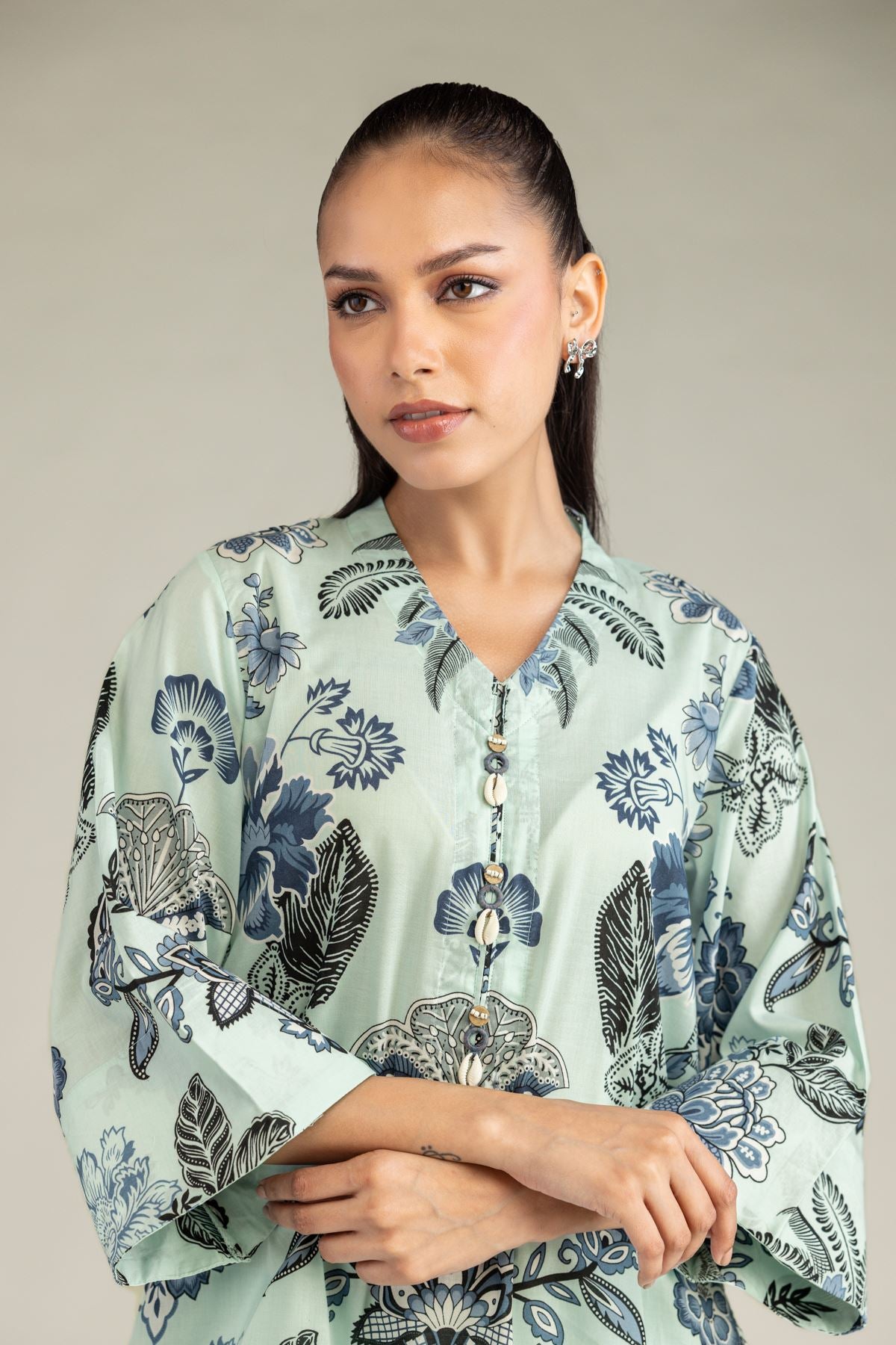 Floral Cambric Kurta