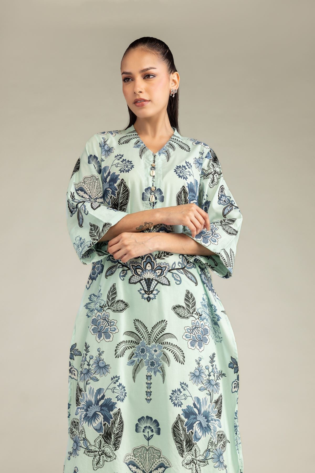 Floral Cambric Kurta
