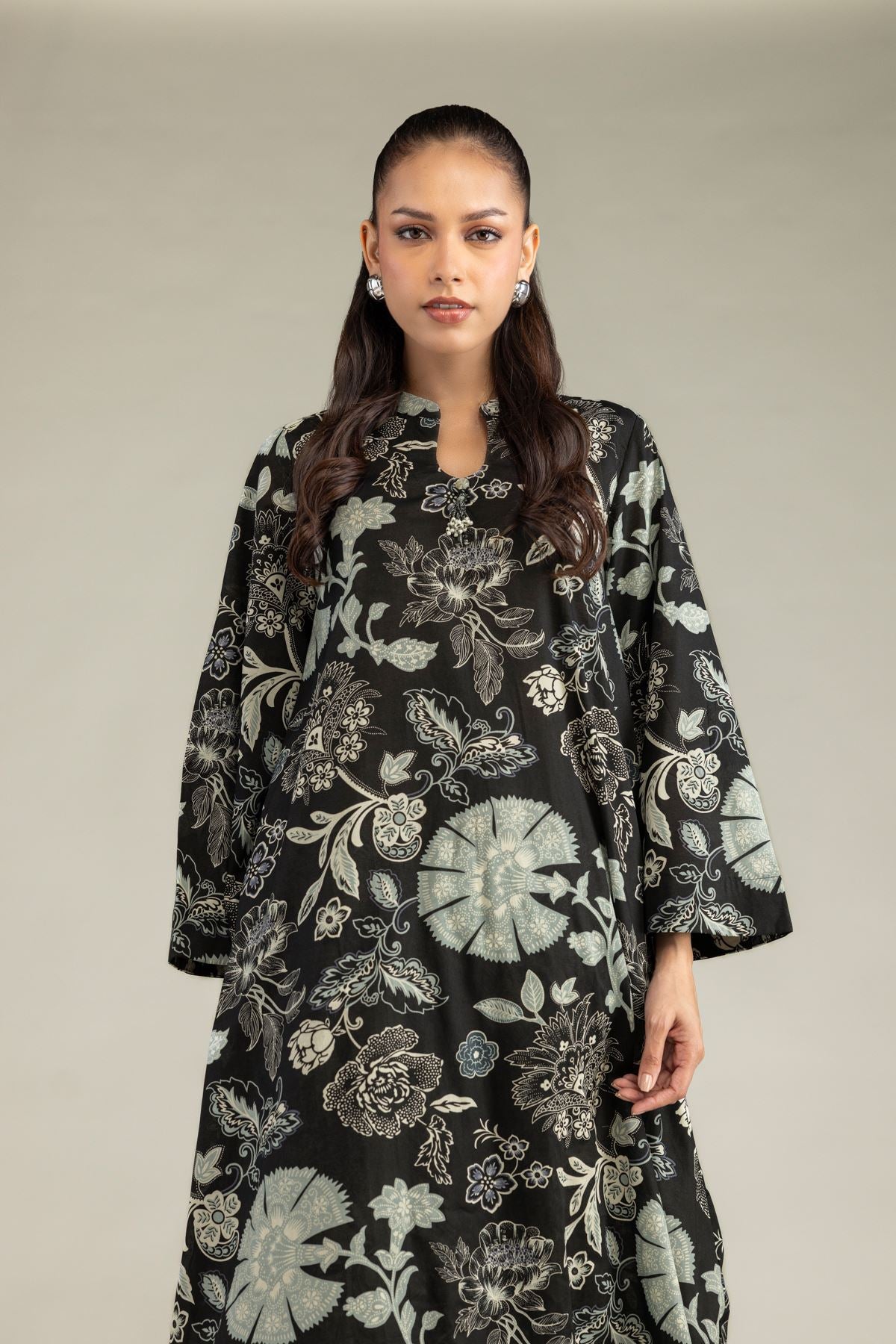 Black Cambric Kurta