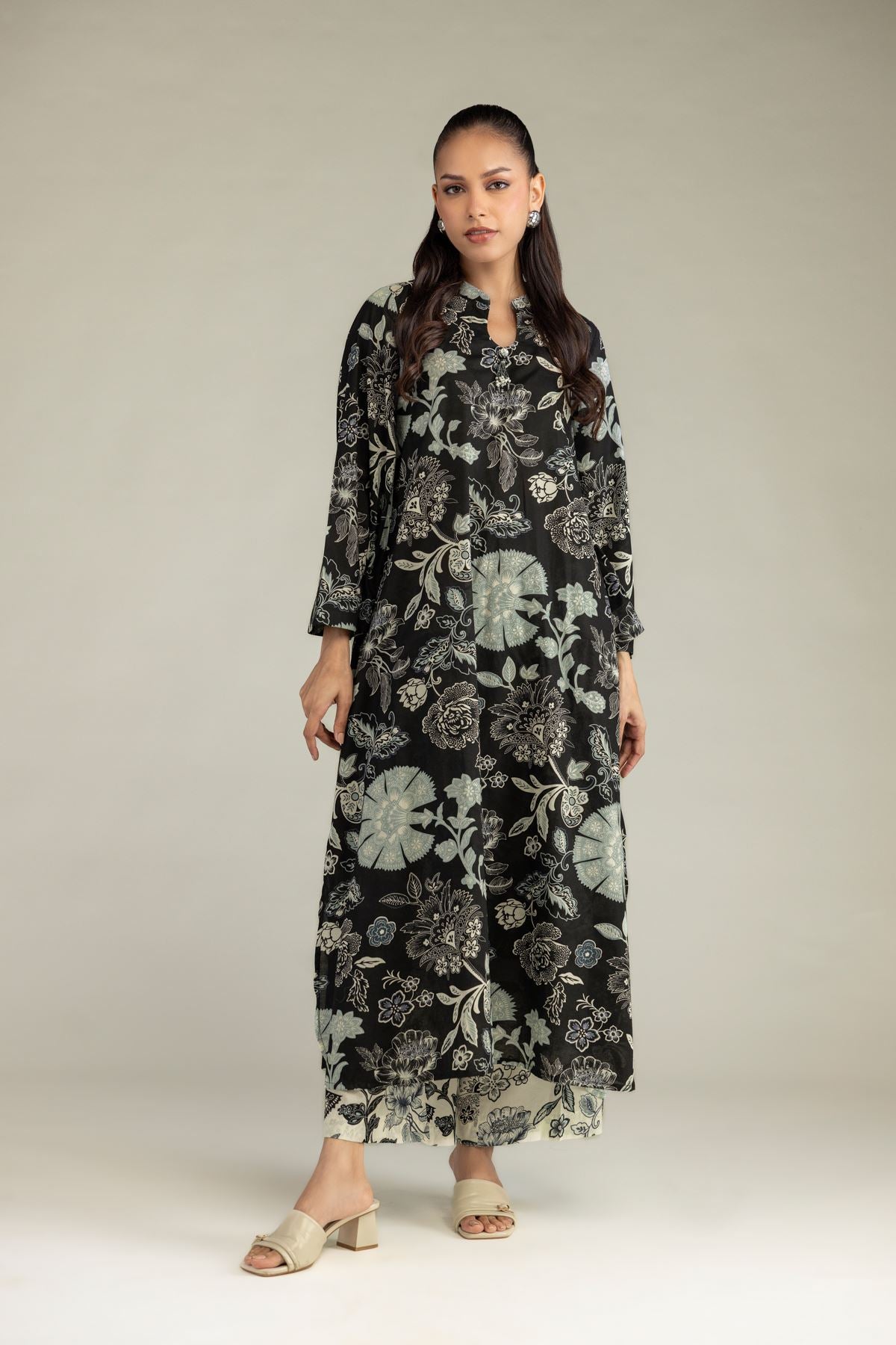 Black Cambric Kurta