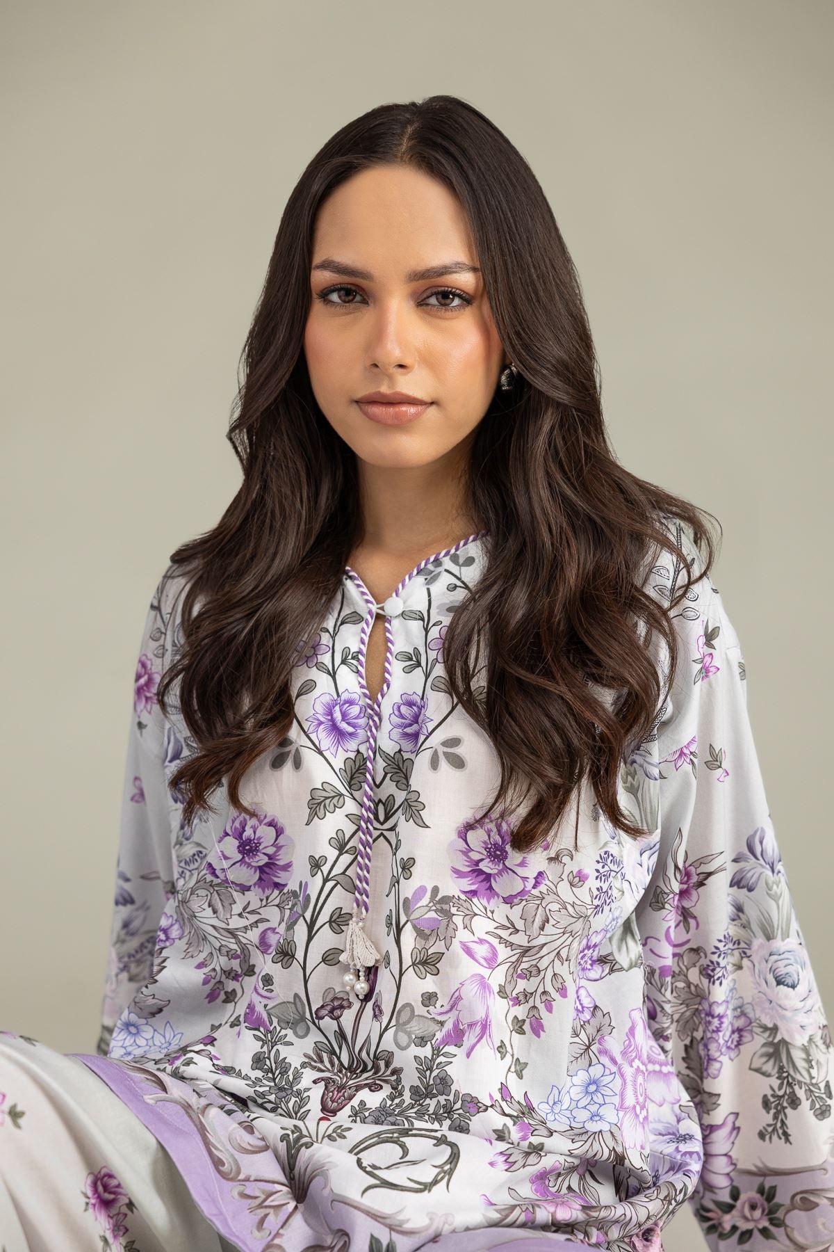 Floral Cambric Kurta