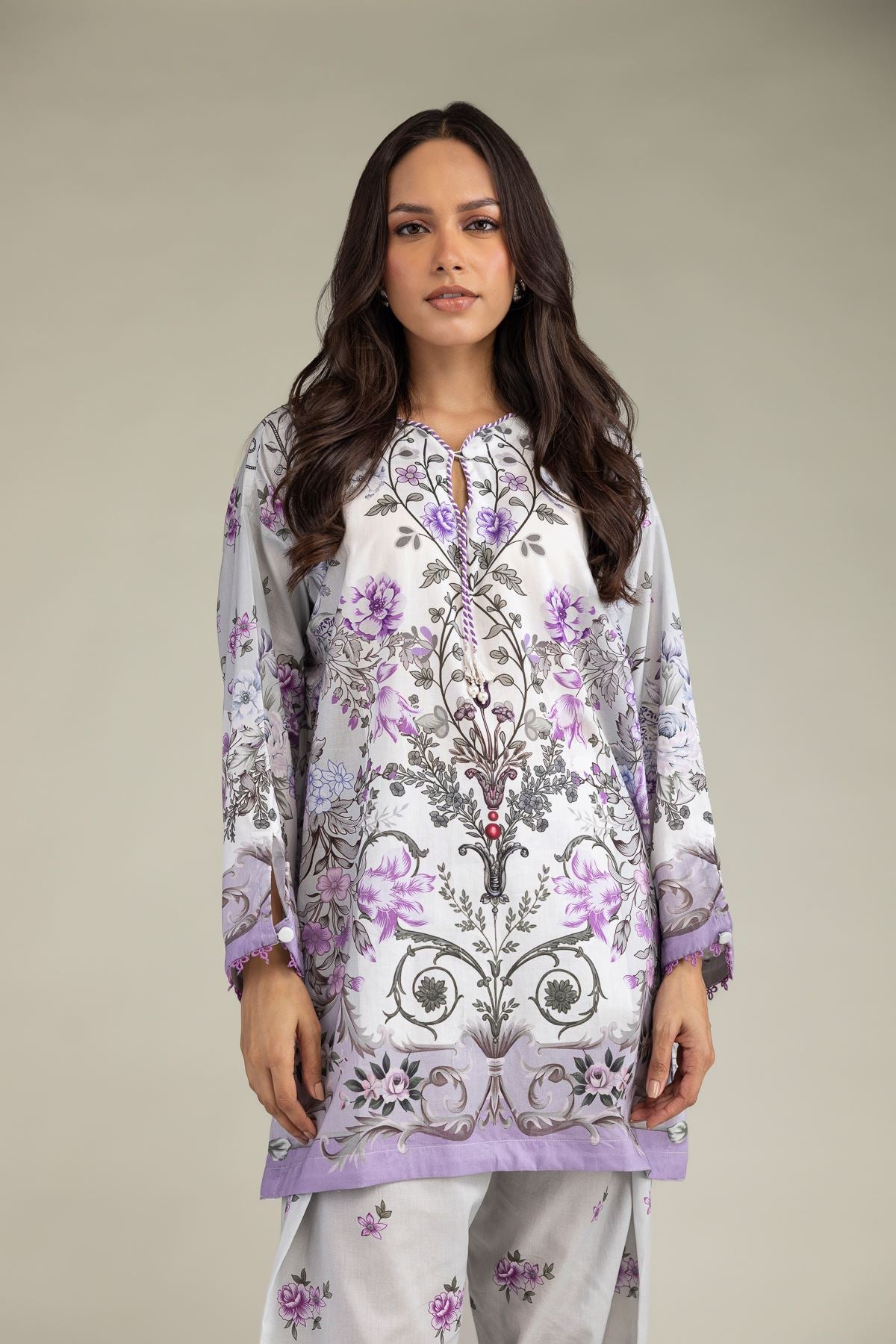 Floral Cambric Kurta