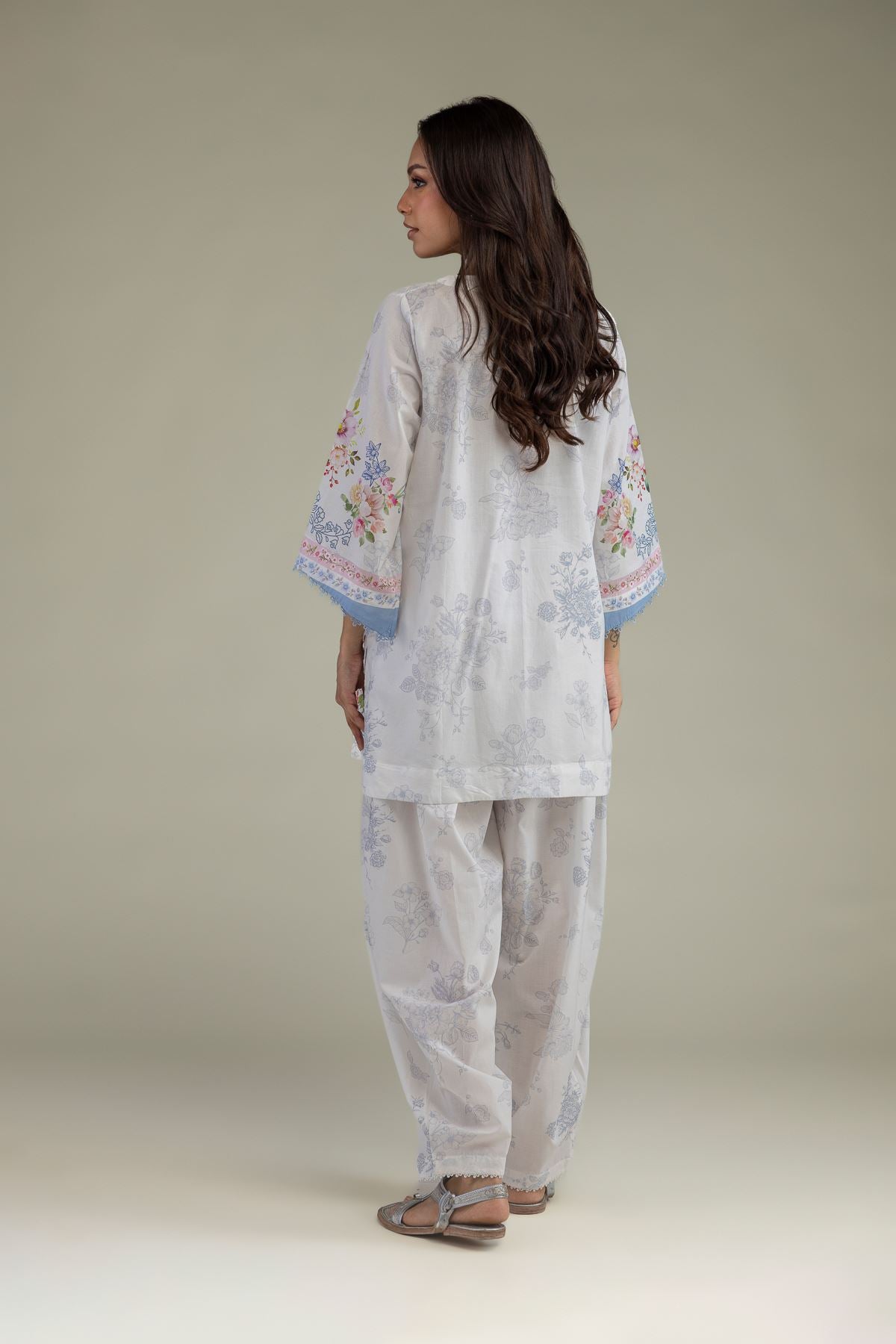 Floral Cambric Kurta