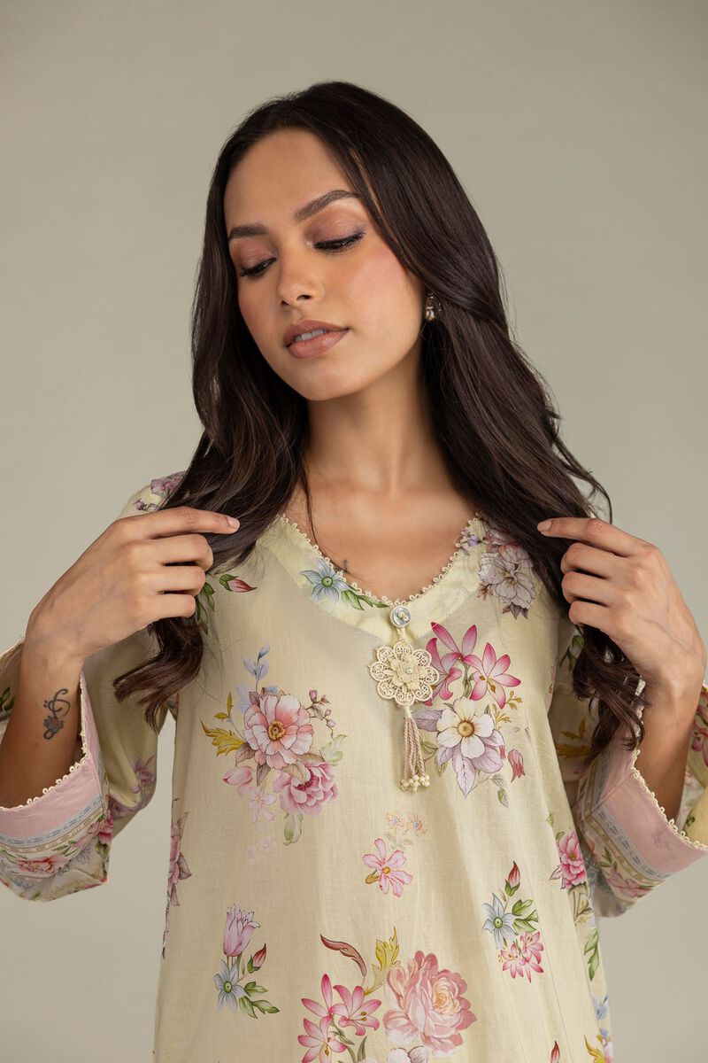 Short Floral Kurta