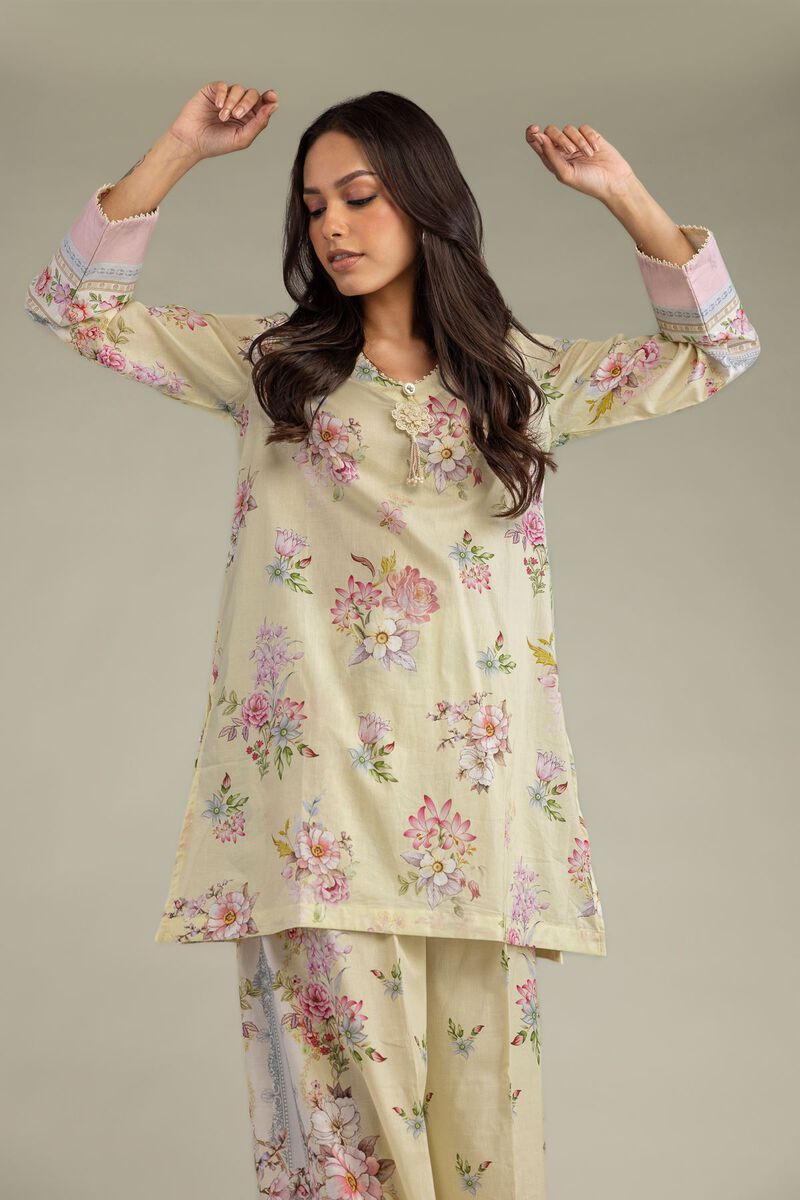 Short Floral Kurta