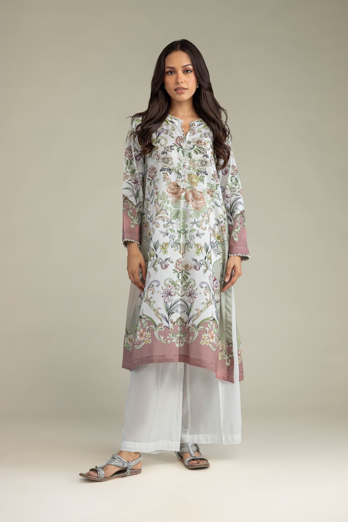 Floral Longline Kurta