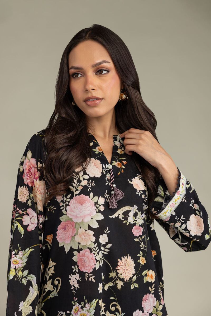 Black Cambric Kurta