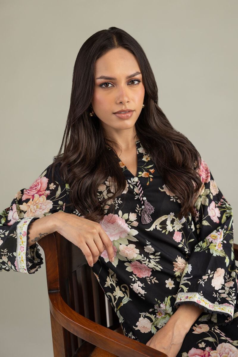 Black Cambric Kurta