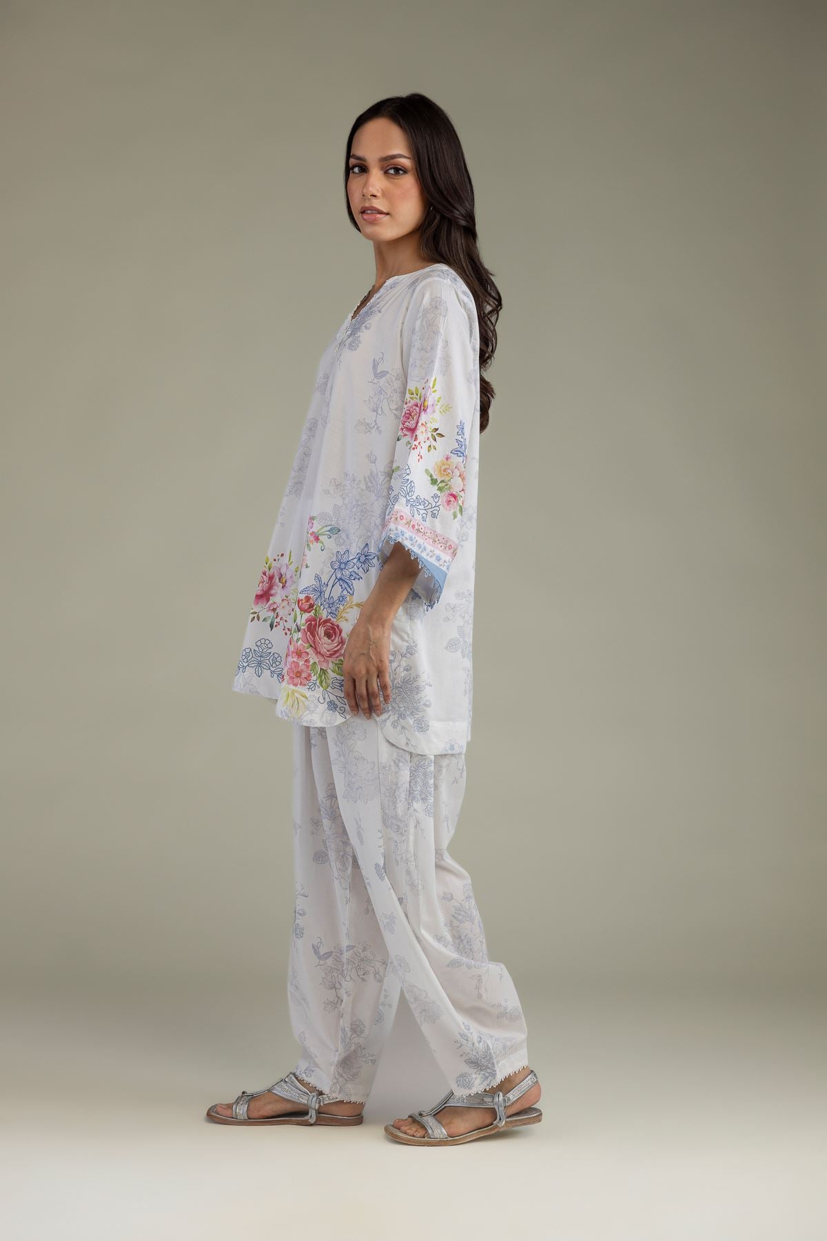 Floral Cambric Pants