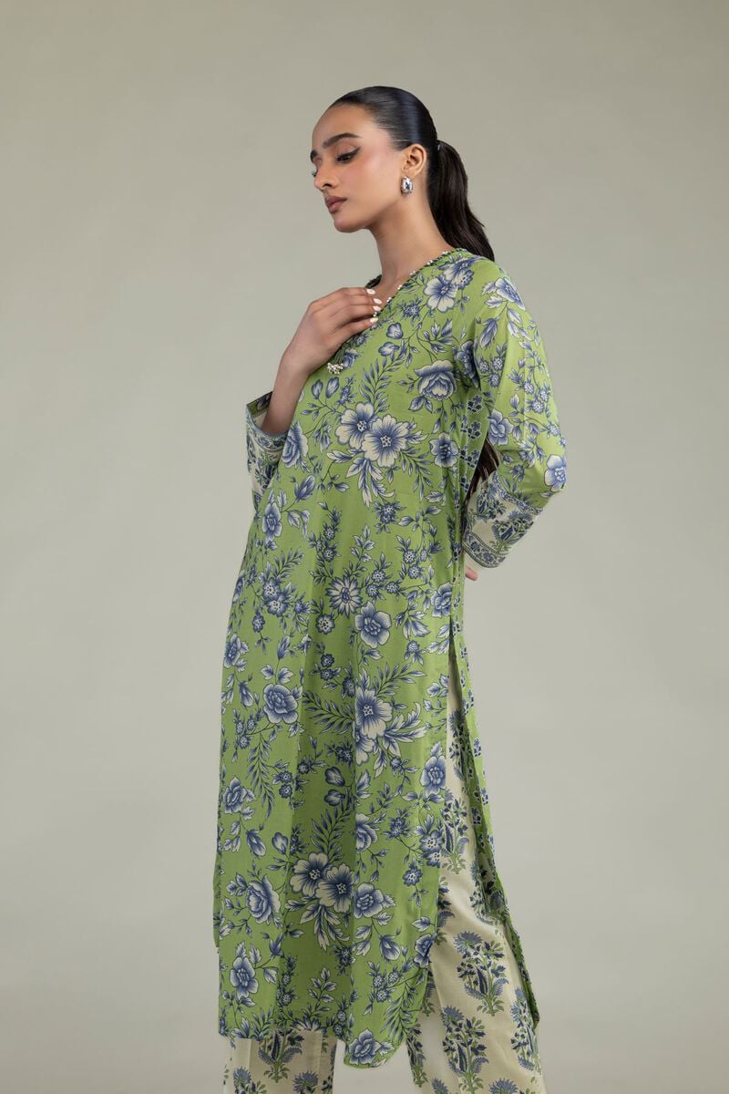 Floral Green Kurta
