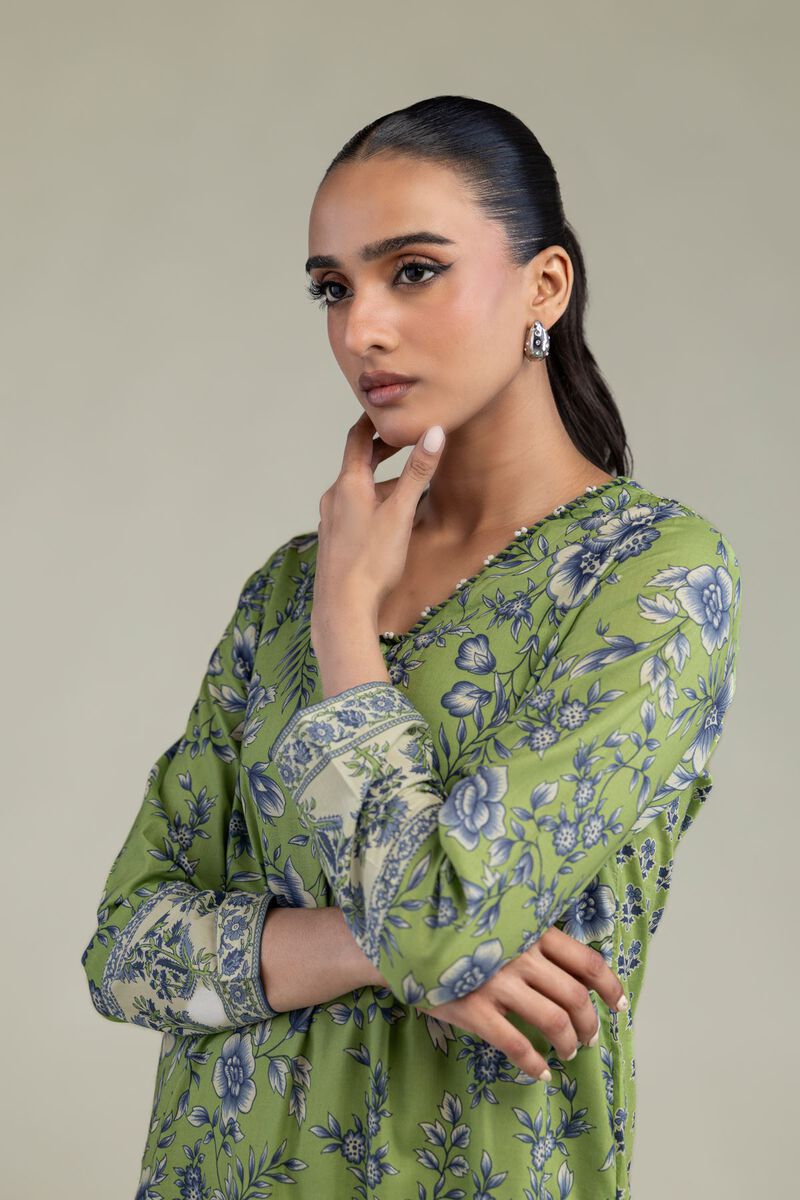 Floral Green Kurta