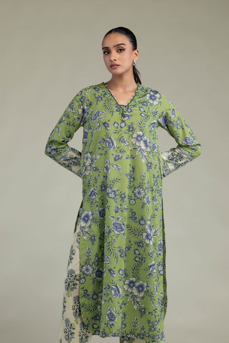 Floral Green Kurta